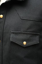 Townes Western Shirt -  Sashiko-Ori - Black **PRE-ORDER DEPOSIT**