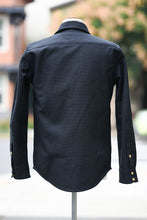 Townes Western Shirt -  Sashiko-Ori - Black **PRE-ORDER DEPOSIT**