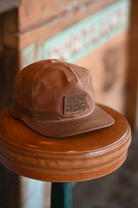 Waxed Wills Hat - Copper - Leather Patch
