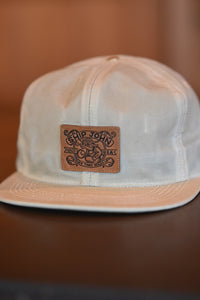 Waxed Wills Hat - Bone - Leather Patch