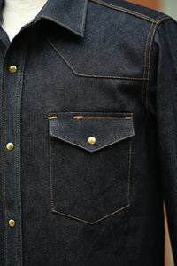 Townes Western Shirt - Indigo Selvedge Denim