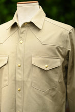 Townes Western Shirt -  Tan 11oz Dry Wax Cotton Canvas