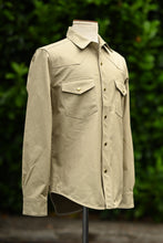 Townes Western Shirt -  Tan 11oz Dry Wax Cotton Canvas