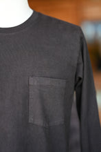 Heavyweight Pocket Tee - Long sleeve - Faded Black