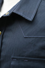 Patton Shirt - Japanese Navy Blue Herringbone
