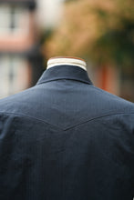 Patton Shirt - Japanese Navy Blue Herringbone