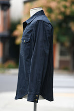 Patton Shirt - Japanese Navy Blue Herringbone