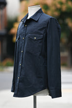 Patton Shirt - Japanese Navy Blue Herringbone