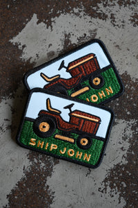 Ship John Lawnmower Embroidered Patch