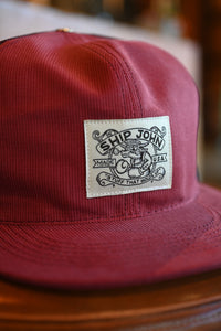 Trucker Hat - Maroon Corduroy - Mesh Back