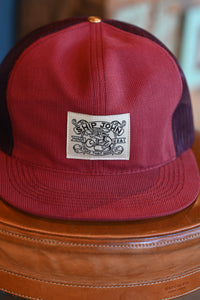 Trucker Hat - Maroon Corduroy - Mesh Back