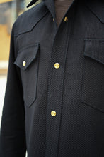 Townes Western Shirt 16oz Indigo Sashiko Ori IN STOCK