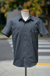 Jerry Shirt - Charcoal Organic Twill