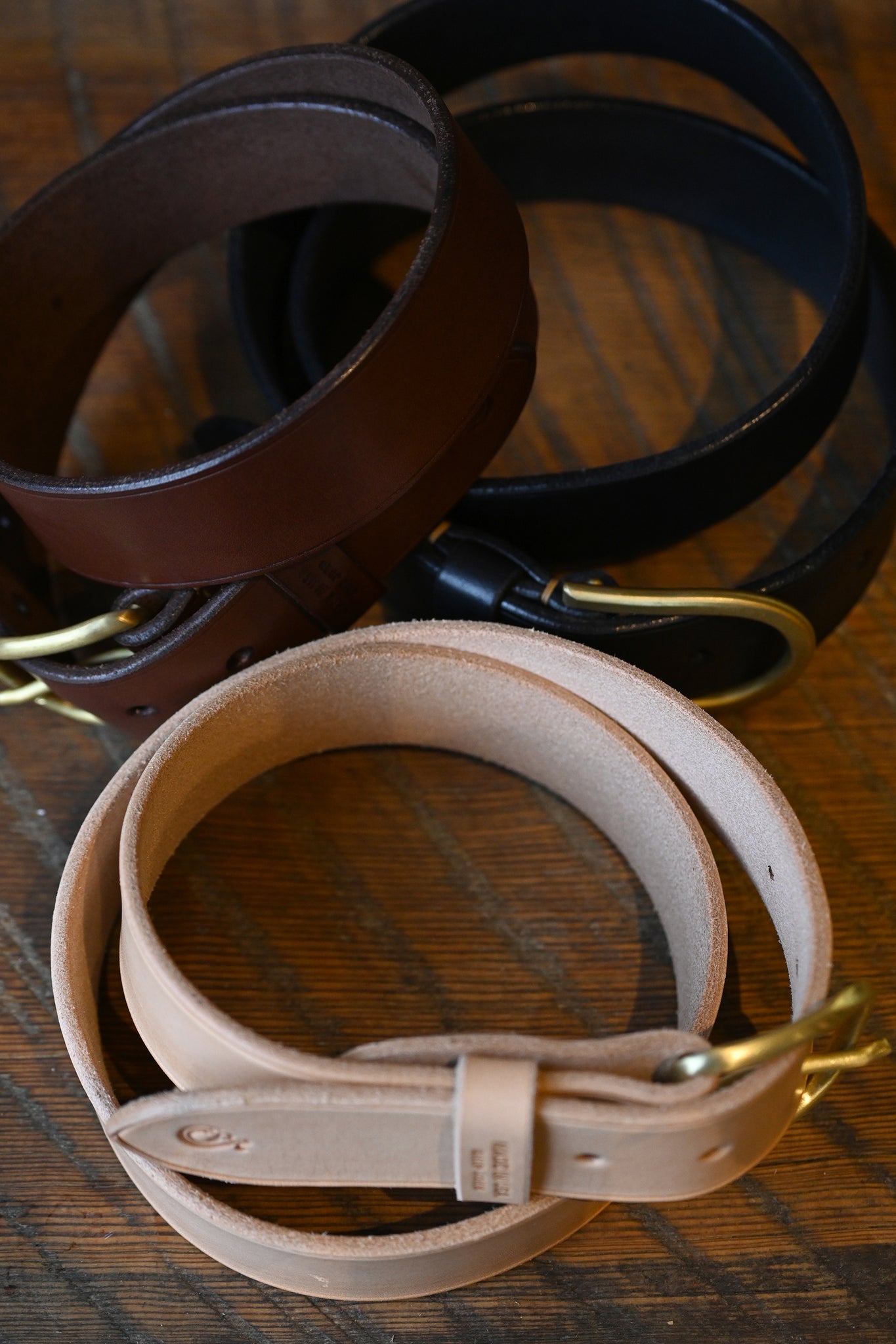 Leather Belt Blank - Horween CXL - Made for Buckles - Chicago Screws -  Leather Belt Keeper - www.thecopperbuckle.com