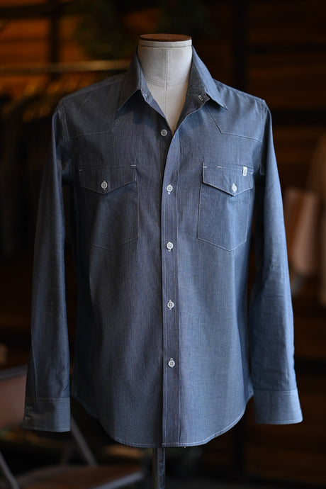 Patton Shirt - Indigo Striped Selvedge